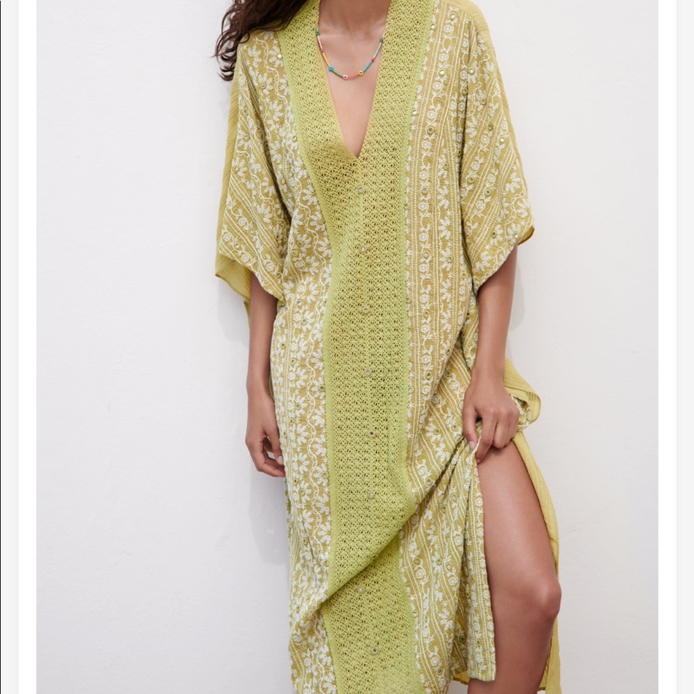 Zara Embroidered Long Dress